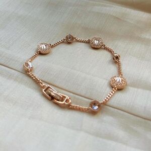 Givenchy rose gold plated bracelet with cubic zirconia stones